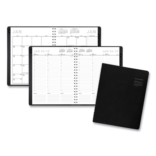 Contemporary Weekly/Monthly Planner, Vertical-Column Format, 11 x 8.25, Black Cover, 12-Month (Jan to Dec): 2023-(AAG70950X05)