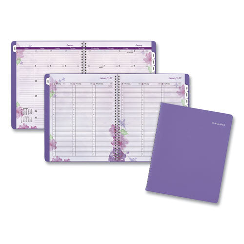 Beautiful Day Weekly/Monthly Planner, Vertical-Column Format, 11 x 8.5, Purple Cover, 13-Month (Jan to Jan): 2023 to 2024-(AAG938P905)