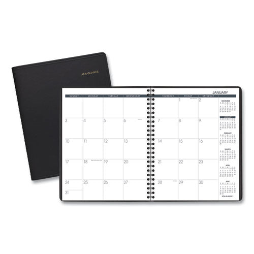 Monthly Planner, 8.75 x 7, Black Cover, 12-Month (Jan to Dec): 2023-(AAG7012005)