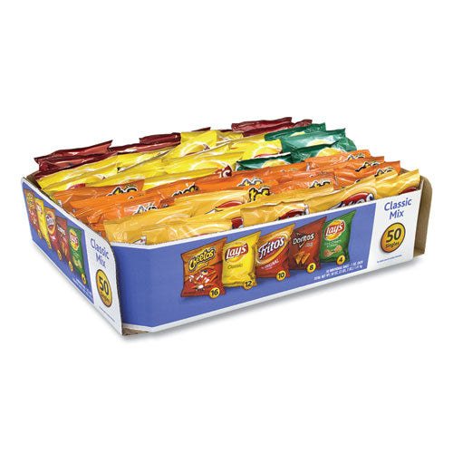 Potato Chips Bags Variety Pack, Assorted Flavors, 1 oz Bag, 50 Bags/Carton, Ships in 1-3 Business Days-(GRR22000403)
