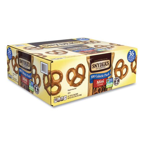 Mini Pretzels, 0.92 oz Bags, 36 Bags/Carton, Ships in 1-3 Business Days-(GRR22000487)