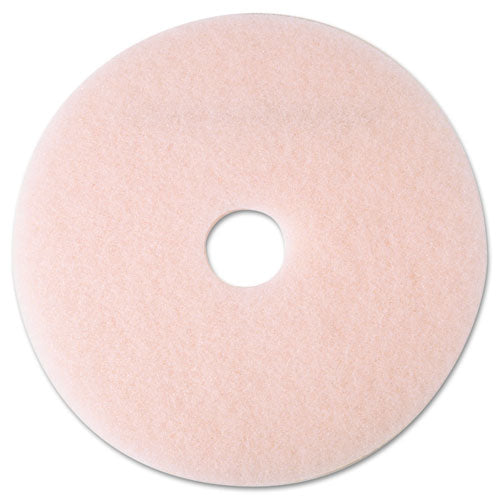 Ultra High-Speed Eraser Floor Burnishing Pad 3600, 19" Diameter, Pink, 5/Carton-(MMM25857)