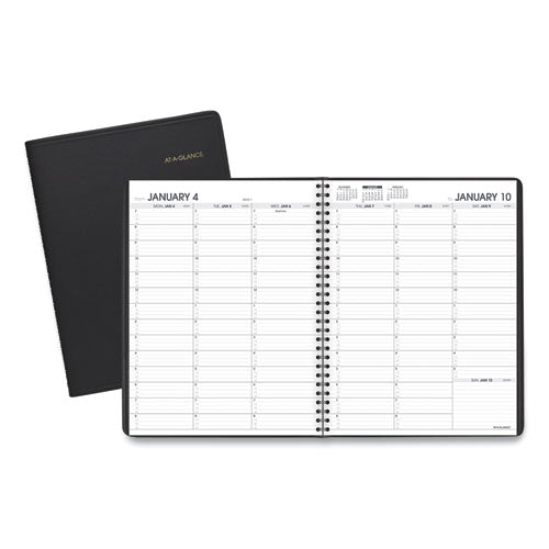 Weekly Appointment Book, 11 x 8.25, Black Cover, 13-Month (Jan to Jan): 2023 to 2024-(AAG7095005)