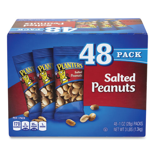 Salted Peanuts, 1 oz Pack, 48/Box, Ships in 1-3 Business Days-(GRR22000760)