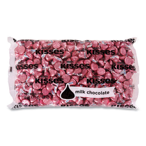 KISSES, Milk Chocolate, Pink Wrappers, 66.7 oz Bag, Ships in 1-3 Business Days-(GRR24600052)
