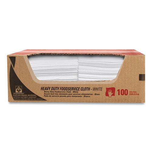 Heavy-Duty Foodservice Cloths, 12.5 x 23.5, White, 100/Carton-(KCC51631)