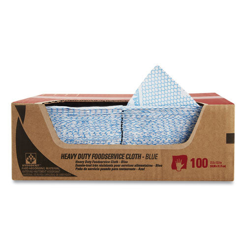 Heavy-Duty Foodservice Cloths, 12.5 x 23.5, Blue, 100/Carton-(KCC51633)