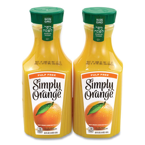 Orange Juice Pulp Free, 52 oz Bottle, 2/Pack, Ships in 1-3 Business Days-(GRR90200102)