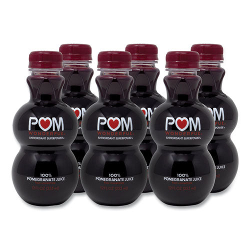 100% Pomegranate Juice, 12 oz Bottle, 6/Pack, Ships in 1-3 Business Days-(GRR90200448)