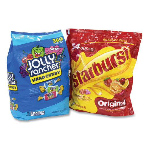 Chewy and Hard Candy Party Asst, Jolly Rancher/Starburst, 8.5 lbs Total, 2 Bag Bundle, Ships in 1-3 Business Days-(GRR600B0003)