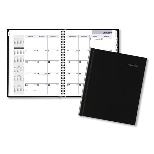 DayMinder Hard-Cover Monthly Planner with Memo Section, 8.5 x 7, Black Cover, 12-Month (Jan to Dec): 2023-(AAGG400H00)