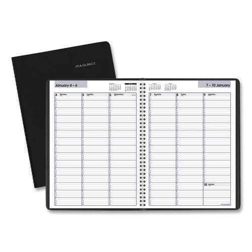 DayMinder Weekly Appointment Book, Vertical-Column Format, 11 x 8, Black Cover, 12-Month (Jan to Dec): 2023-(AAGG52000)