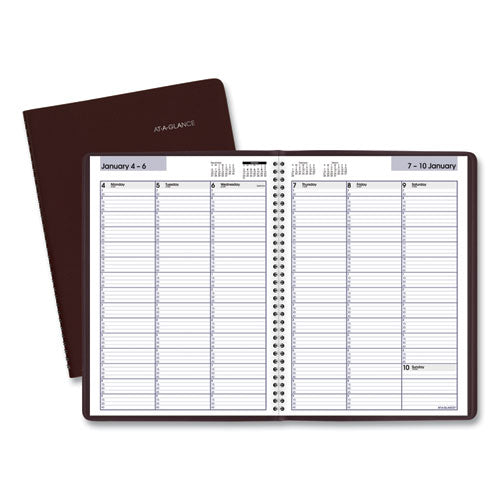 DayMinder Weekly Appointment Book, Vertical-Column Format, 11 x 8, Burgundy Cover, 12-Month (Jan to Dec): 2023-(AAGG52014)