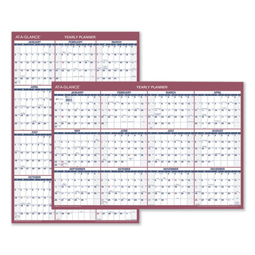 Vertical/Horizontal Wall Calendar, 24 x 36, White/Blue/Red Sheets, 12-Month (Jan to Dec): 2023-(AAGPM21228)
