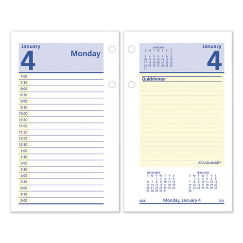 QuickNotes Desk Calendar Refill, 3.5 x 6, White Sheets, 2023-(AAGE51750)