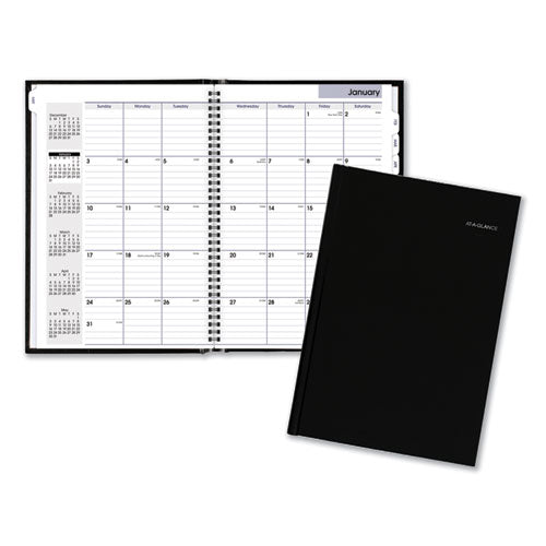 DayMinder Hard-Cover Monthly Planner, Ruled Blocks, 11.78 x 5, Black Cover, 14-Month (Dec to Jan): 2022 to 2024-(AAGG470H00)