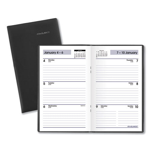 DayMinder Weekly Pocket Planner, 6 x 3.5, Black Cover, 12-Month (Jan to Dec): 2023-(AAGSK4800)