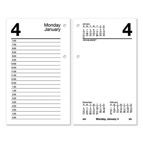 Desk Calendar Refill with Tabs, 3.5 x 6, White Sheets, 2023-(AAGE717T50)