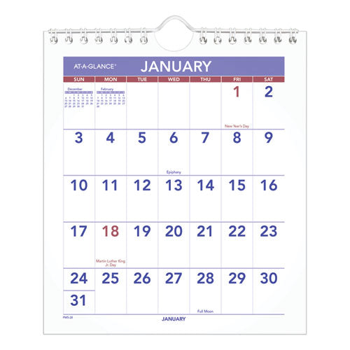 Mini Monthly Wall Calendar with Fold-Out Easel, 7 x 8, White Sheets, 12-Month (Jan to Dec): 2023-(AAGPM528)