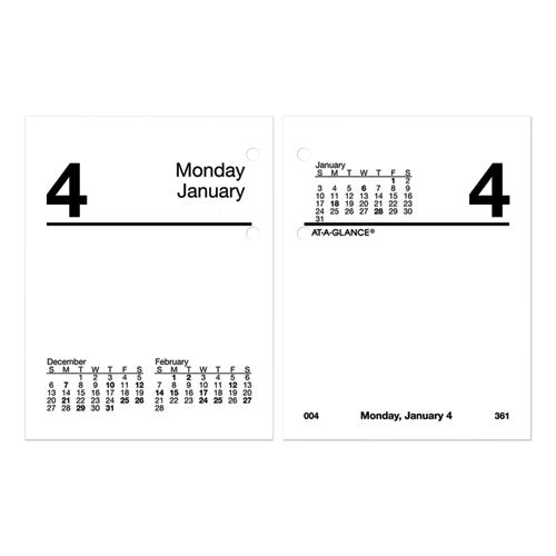 Compact Desk Calendar Refill, 3 x 3.75, White Sheets, 2023-(AAGE91950)