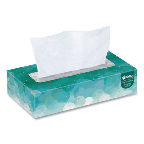 White Facial Tissue for Business, 2-Ply, 100 Sheets/Box, 5 Boxes/Pack, 6 Packs/Carton-(KCC21005)
