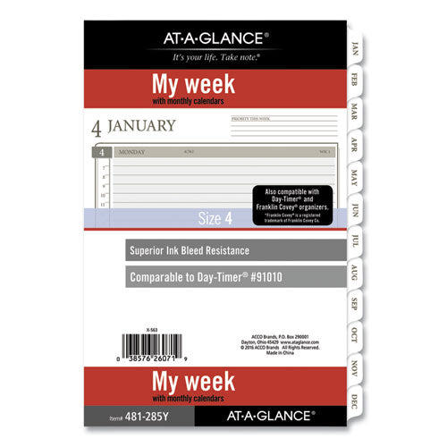 2-Page-Per-Week Planner Refills, 8.5 x 5.5, White Sheets, 12-Month (Jan to Dec): 2023-(AAG481285Y21)