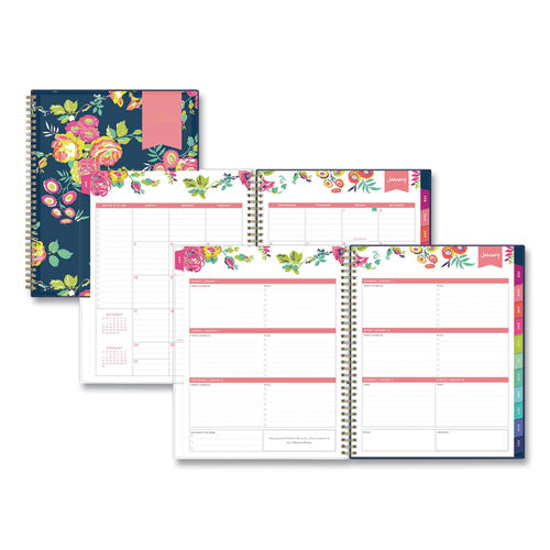 Day Designer Peyton Create-Your-Own Cover Weekly/Monthly Planner, Floral Artwork, 11 x 8.5, Navy, 12-Month (Jan-Dec): 2023-(BLS103617)