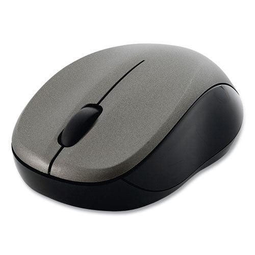 Silent Wireless Blue LED Mouse, 2.4 GHz Frequency/32.8 ft Wireless Range, Left/Right Hand Use, Graphite-(VER99769)