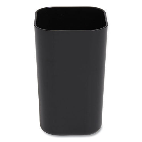 Plastic Pencil Cup, 2.61 x 2.61 x 4.3, Black-(TUD24380807)