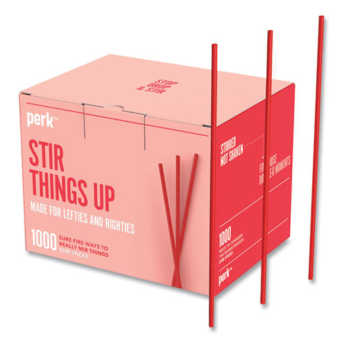 Red Plastic Stirrers, 1,000/Pack-(PRK24393962)