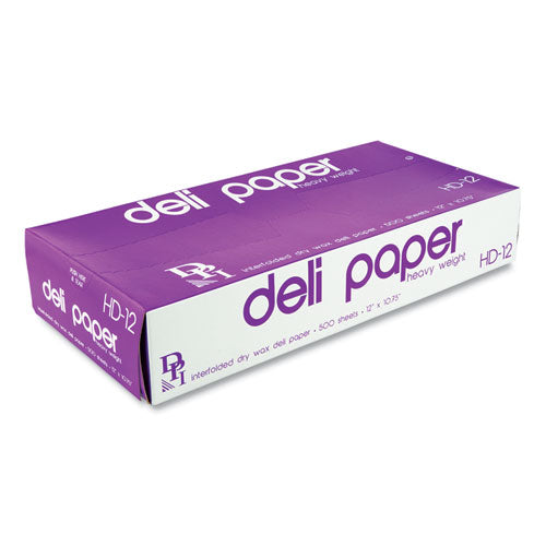 Interfolded Deli Sheets, 10.75 x 12, Heavyweight, 500 Sheets/Box, 12 Boxes/Carton-(DPKHD12)