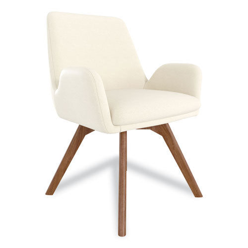 MidMod Fabric Guest Chair, 24.8" x 25" x 31.8", Cream Seat, Cream Back-(UOS24398962)
