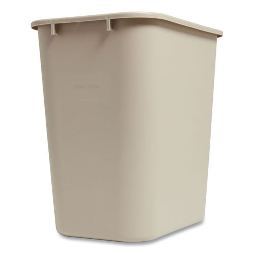 Open Top Indoor Trash Can, 10.25 gal, Plastic, Beige-(CWZ125070)