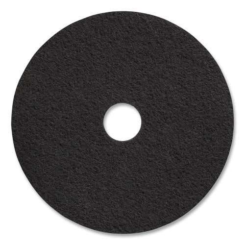 Stripping Floor Pads, 20" Diameter, Black, 5/Carton-(CWZ655321)