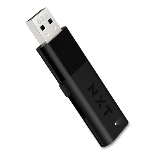 USB 2.0 Flash Drive, 64 GB, Black, 2/Pack-(NXT24399040)