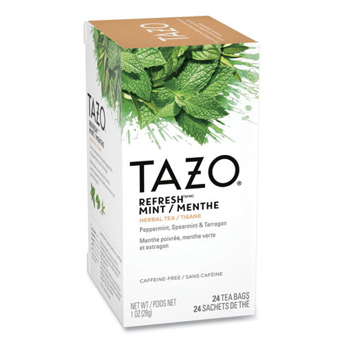 Tea Bags, Refresh Mint, 1 oz, 24/Box-(TZO149902)