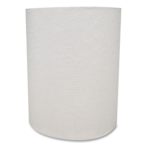 Morsoft Universal Roll Towels, 1-Ply, 7.8" x 600 ft, White, 12 Rolls/Carton-(MORW12600)