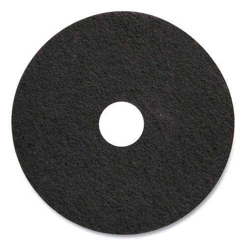 Stripping Floor Pads, 17" Diameter, Black, 5/Carton-(CWZ655467)