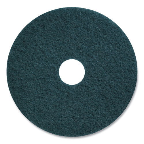 Cleaning Floor Pads, 17" Diameter, Blue, 5/Carton-(CWZ663597)