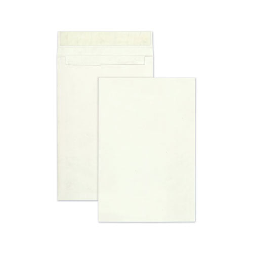 14 lb Tyvek Open End Expansion Mailer Value Pack, #15 1/2, Flip-Stik Flap, Redi-Strip Closure, 12 x 16, White, 100/Carton-(QUAR4520)