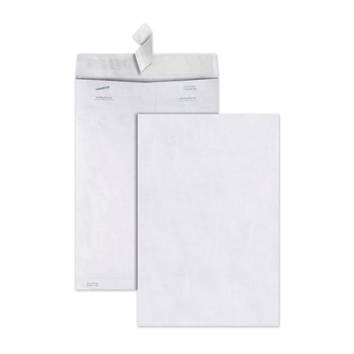 Lightweight 14 lb Tyvek Catalog Mailers, #15, Square Flap, Redi-Strip Adhesive Closure, 10 x 15, White, 100/Box-(QUAR1660)