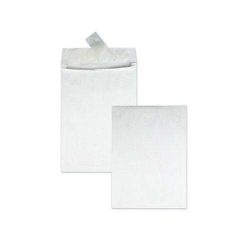 Light 14 lb Tyvek Open End Expansion Mailer Value Pack, #13 1/2, Flip-Stik Flap, Redi-Strip Closure, 10 x 13, White, 100/CT-(QUAR4500)