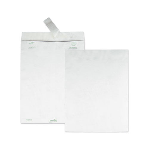 Lightweight 14 lb Tyvek Catalog Mailers, #13 1/2, Square Flap, Redi-Strip Adhesive Closure, 10 x 13, White, 100/Box-(QUAR1580)