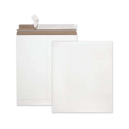 Photo/Document Mailer, Cheese Blade Flap, Redi-Strip Adhesive Closure, 12.75 x 15, White, 25/Box-(QUA64019)