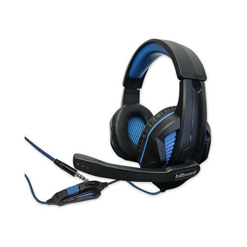 Gaming Binaural Over The Head Headset, Black/Blue-(ECABB425)
