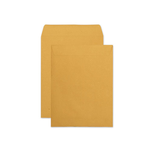 Redi-Seal Catalog Envelope, #12 1/2, Cheese Blade Flap, Redi-Seal Adhesive Closure, 9.5 x 12.5, Brown Kraft, 250/Box-(QUA43662)