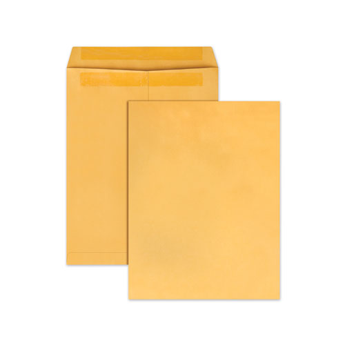 Redi-Seal Catalog Envelope, #13 1/2, Cheese Blade Flap, Redi-Seal Adhesive Closure, 10 x 13, Brown Kraft, 100/Box-(QUA43767)