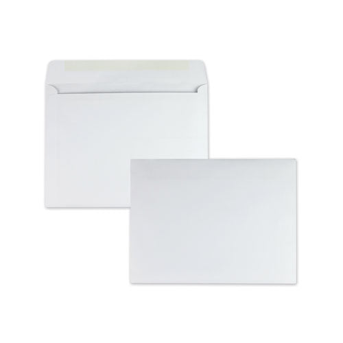 Open-Side Booklet Envelope, #13 1/2, Cheese Blade Flap, Gummed Closure, 10 x 13, White, 100/Box-(QUA37613)