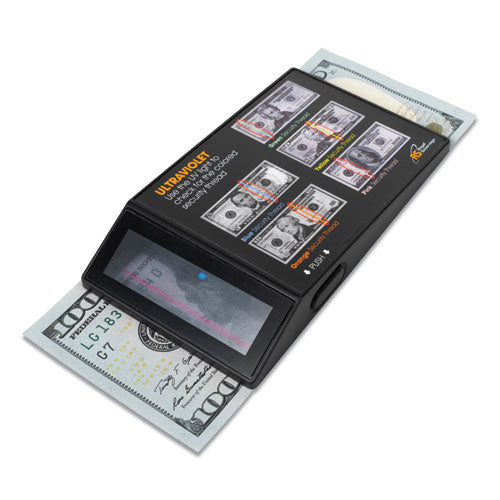 Portable Ultraviolet Counterfeit Detector, U.S. Currency, 2.6 x 0.6 x 4.5, Black-(RSIRCDUVP)