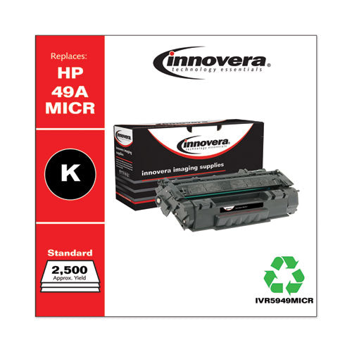 Remanufactured Black MICR Toner, Replacement for 49AM (Q5949AM), 2,500 Page-Yield-(IVR5949MICR)